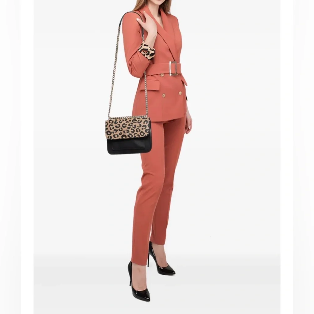 Kate Spade Remi Flap Leopard Print Black Crossbody Bag